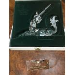 Swarovski Fabulous Creatures "The Unicorn" plus name plaque ( 2 ) - both boxed