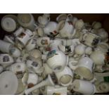 A large collection of Goss crested china