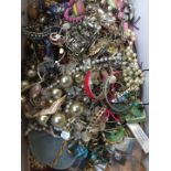 Box of costume jewellery