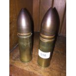 Two shell cases
