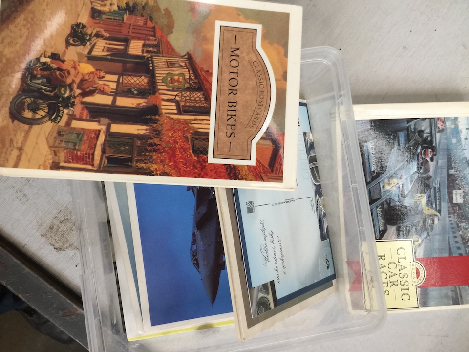 A box of postcards