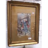 D. Bateson, women in the wilderness, watercolour, signed lower right and dated 1912, 42cm x 29cm,