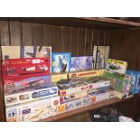 A collection of boxed model planes to include Airfix, Matchbox, etc