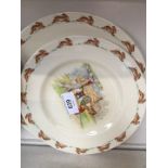 Two Royal Doulton Bunnykins plates