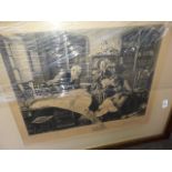 A Denby Sadler etching by Dobie