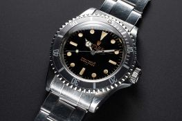 A VERY RARE GENTLEMAN'S STAINLESS STEEL ROLEX OYSTER PERPETUAL SUBMARINER BRACELET WATCH CIRCA 1964,