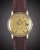 A FINE GENTLEMAN'S 18K SOLID GOLD OMEGA CONSTELLATION CHRONOMETER WRIST WATCH CIRCA 1967, REF. 168.