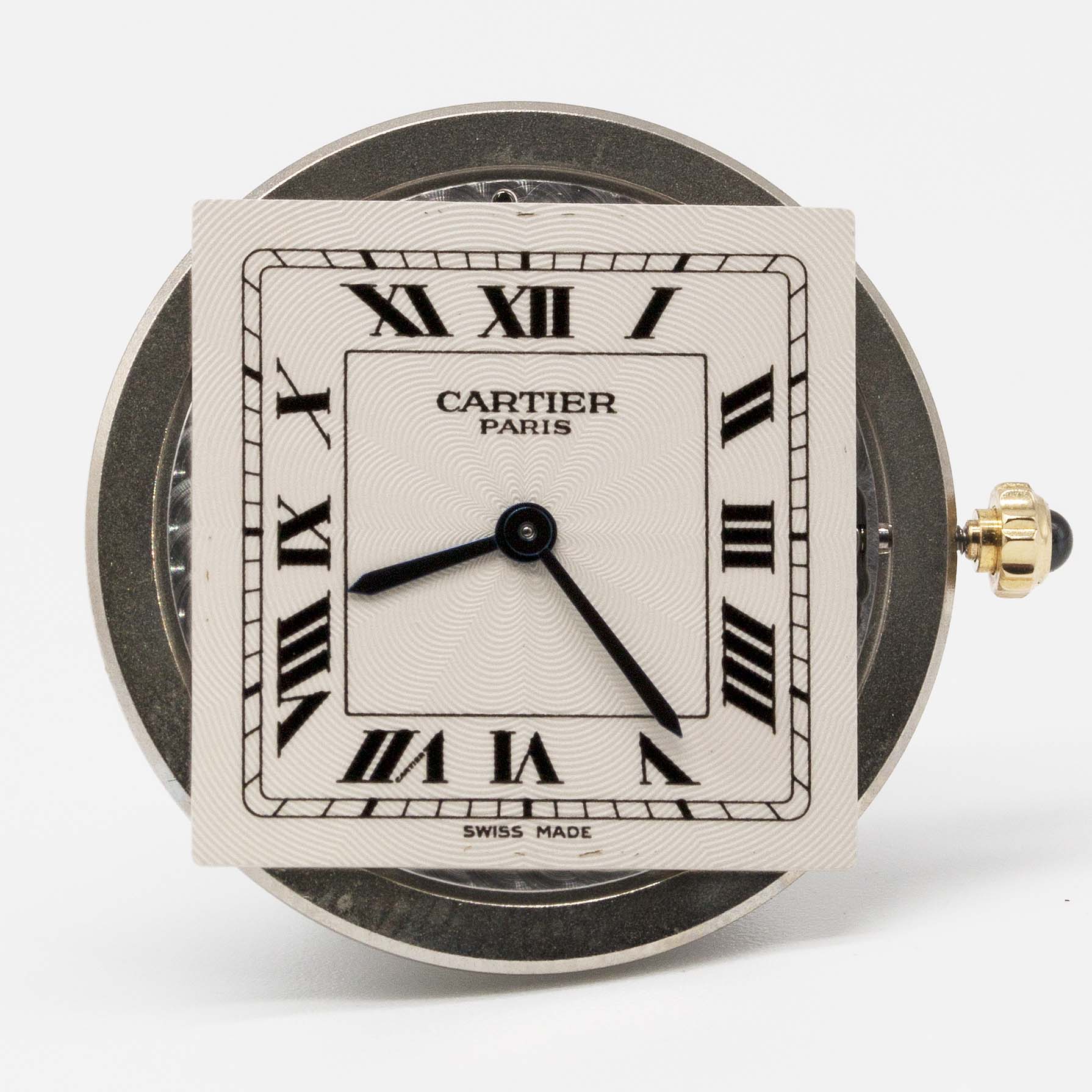 A GENTLEMAN'S SIZE 18K SOLID GOLD CARTIER SANTOS DUMONT MECANIQUE WRIST WATCH CIRCA 1990s, REF. - Image 11 of 13