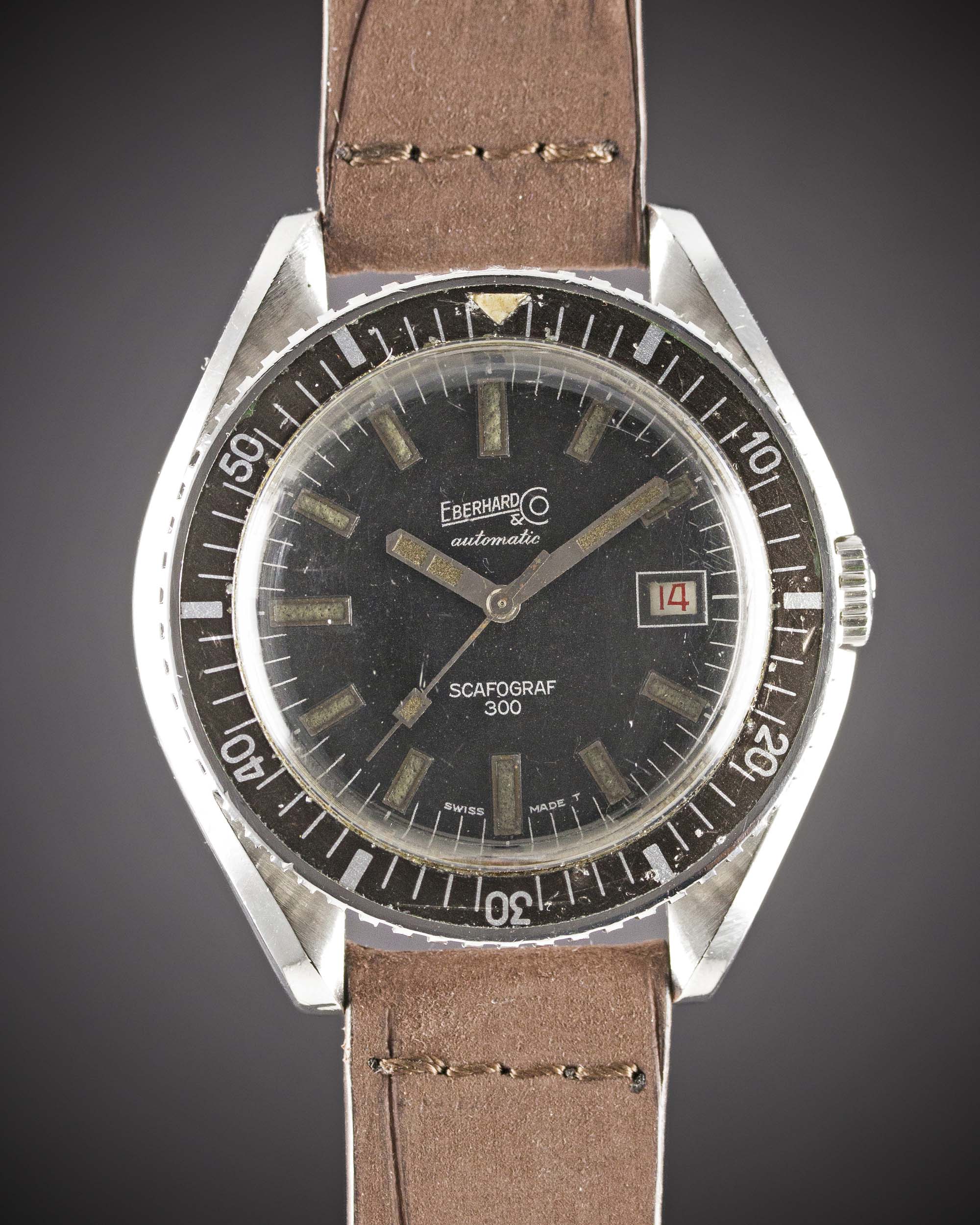 A RARE GENTLEMAN'S STAINLESS STEEL EBERHARD & CO SCAFOGRAF 300 AUTOMATIC DIVERS WRIST WATCH CIRCA - Image 2 of 2