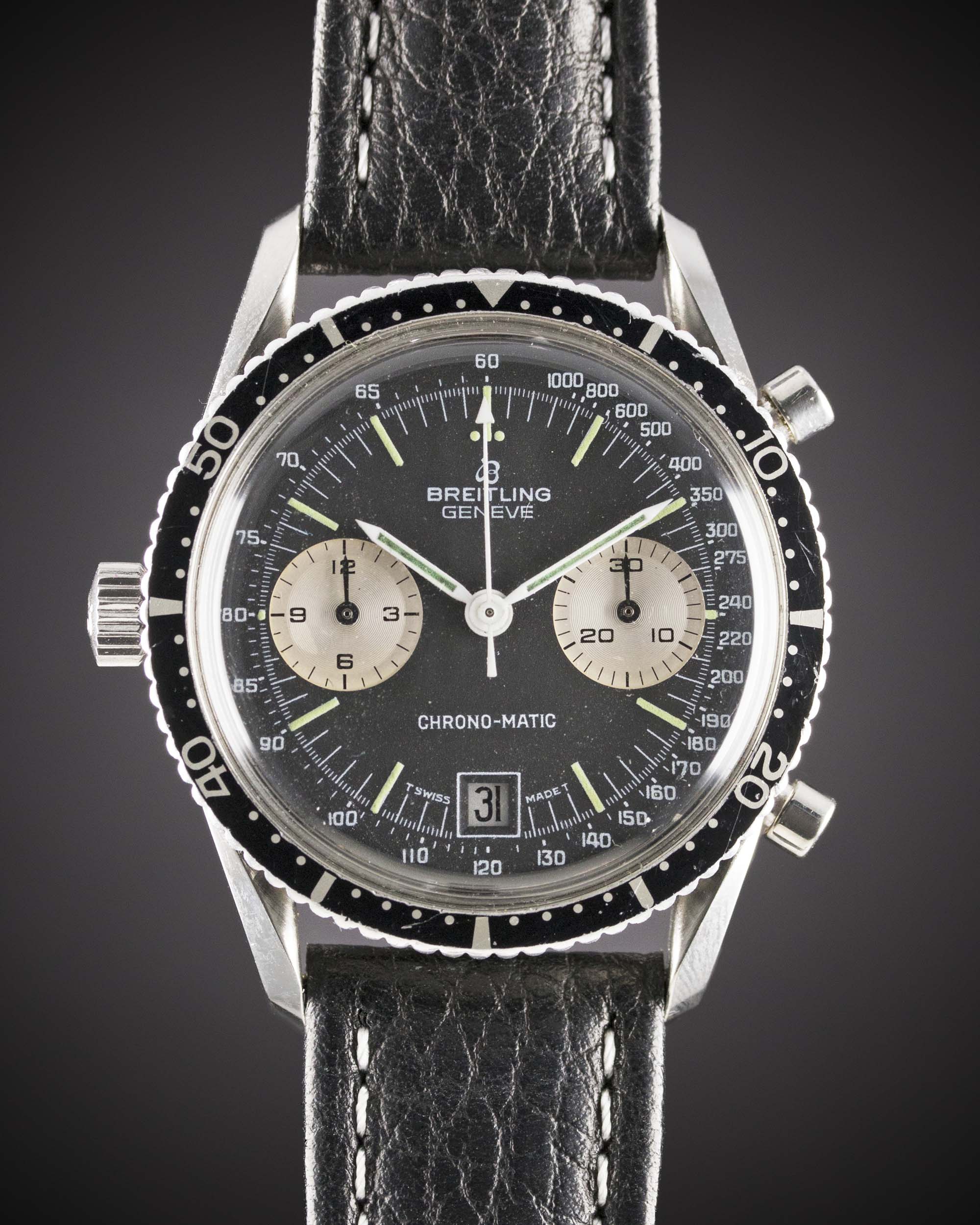 A RARE GENTLEMAN'S STAINLESS STEEL BREITLING CHRONO-MATIC CHRONOGRAPH WRIST WATCH CIRCA 1977, REF. - Image 3 of 12