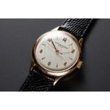 A RARE GENTLEMAN'S 18K SOLID ROSE GOLD VACHERON & CONSTANTIN CENTRE SECONDS WRIST WATCH CIRCA 1950s,