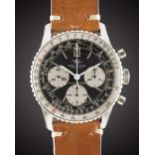 A GENTLEMAN'S STAINLESS STEEL BREITLING NAVITIMER CHRONOGRAPH WRIST WATCH CIRCA 1970, REF. 806 "