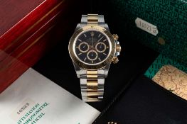 A VERY RARE GENTLEMAN'S STEEL & SOLID GOLD ROLEX OYSTER PERPETUAL "FLOATING" COSMOGRAPH DAYTONA