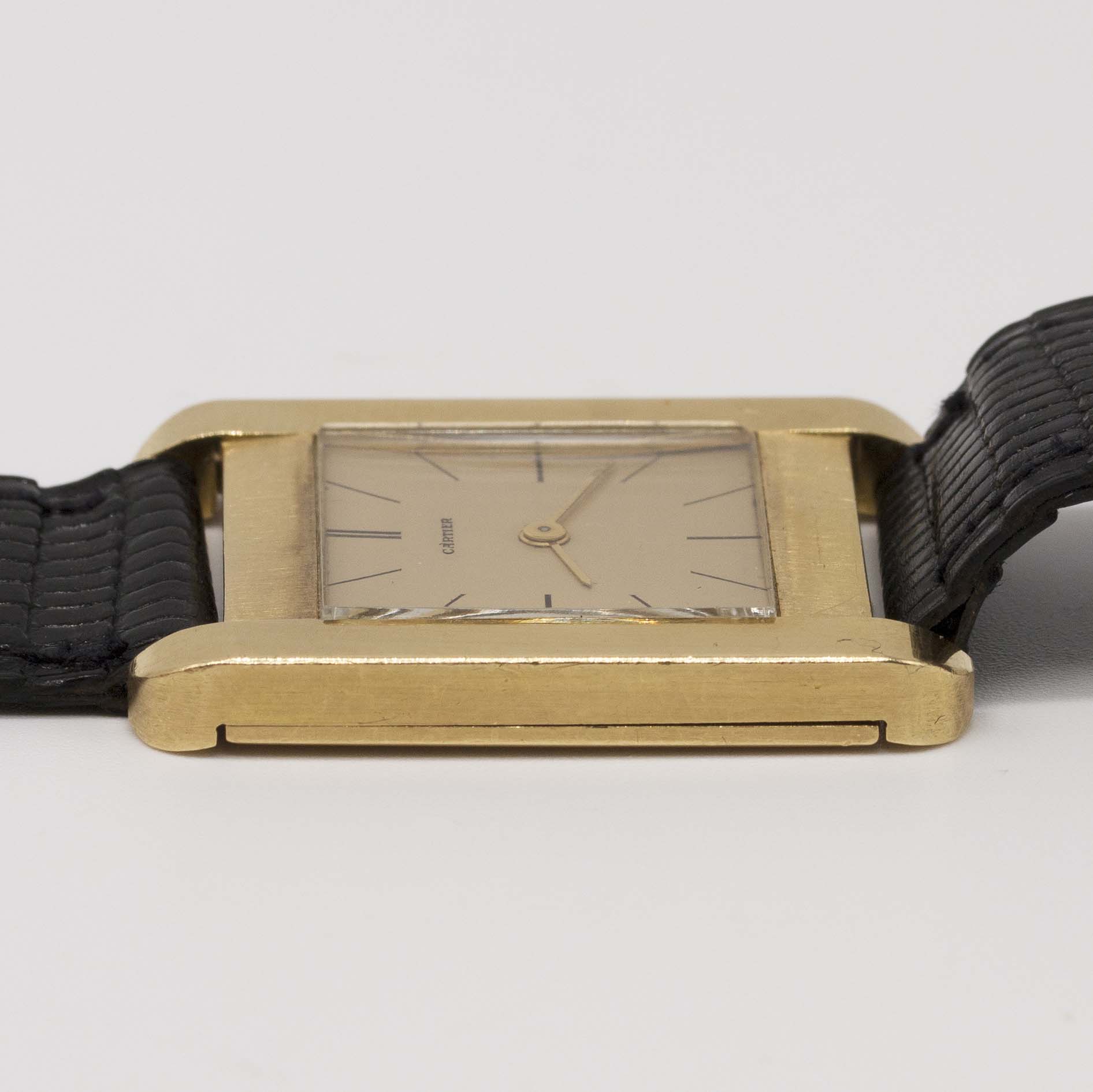 A GENTLEMAN'S 18K SOLID GOLD CARTIER WRIST WATCH CIRCA 1960s, REF. YG 9923 1 Movement: 17J, manual - Image 11 of 13