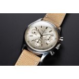 A RARE GENTLEMAN'S STAINLESS STEEL BREITLING TOP TIME CHRONOGRAPH WRIST WATCH CIRCA 1966, REF.