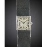 A RARE LADIES TWO COLOUR 18K SOLID GOLD & DIAMOND CARTIER PARIS COCKTAIL WATCH CIRCA 1920