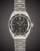 A LADIES STAINLESS STEEL OMEGA SEAMASTER 120 DIVERS BRACELET WATCH CIRCA 1967, REF. 566.007