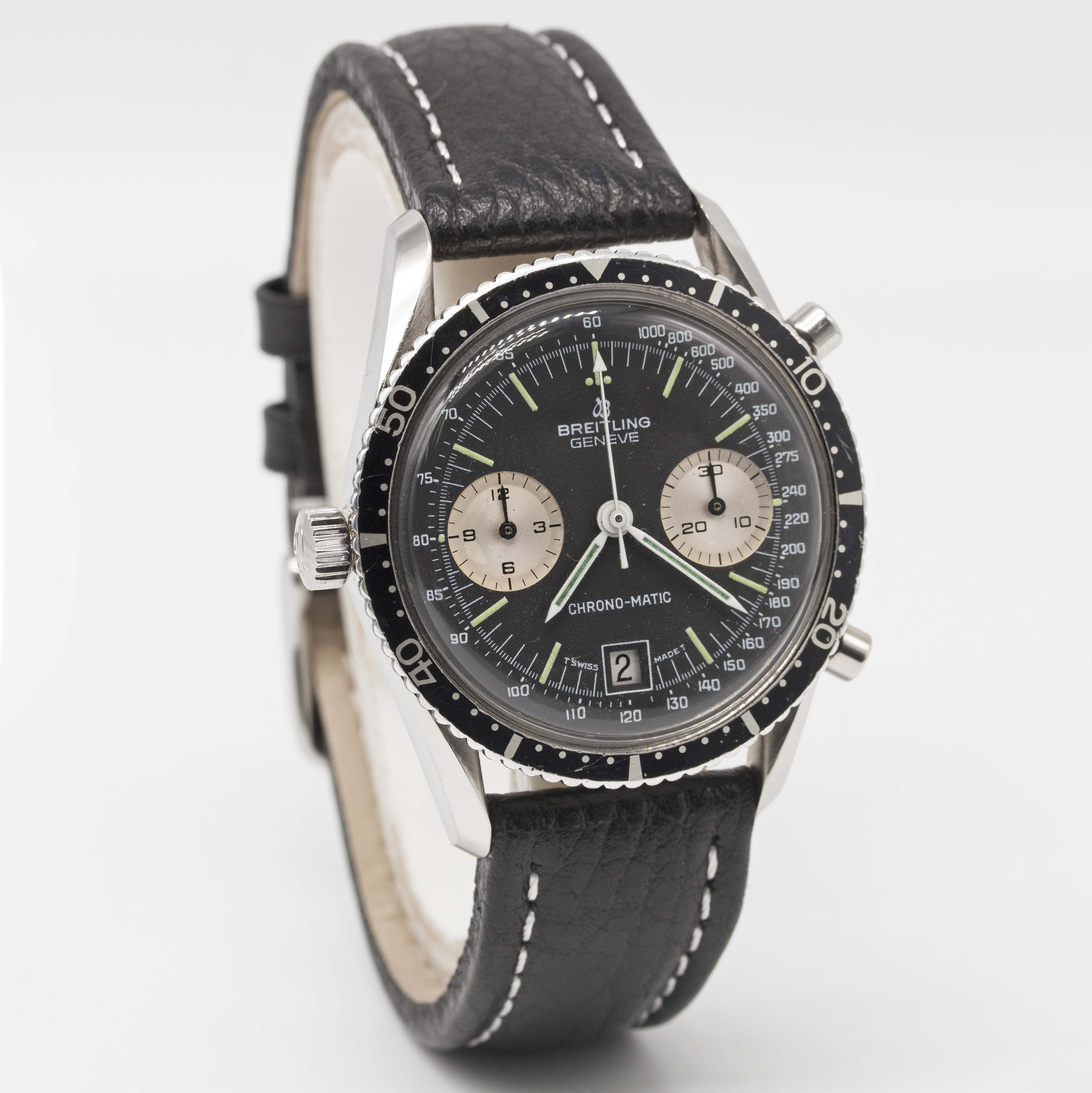 A RARE GENTLEMAN'S STAINLESS STEEL BREITLING CHRONO-MATIC CHRONOGRAPH WRIST WATCH CIRCA 1977, REF. - Image 7 of 12