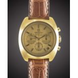 A GENTLEMAN'S GOLD PLATED ZENITH EL PRIMERO AUTOMATIC CHRONOGRAPH WRIST WATCH CIRCA 1973, REF. 20-