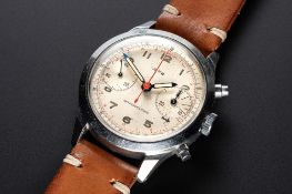 A RARE GENTLEMAN'S LARGE SIZE STAINLESS STEEL VETTA ANTIMAGNETIC WATERPROOF CHRONOGRAPH WRIST