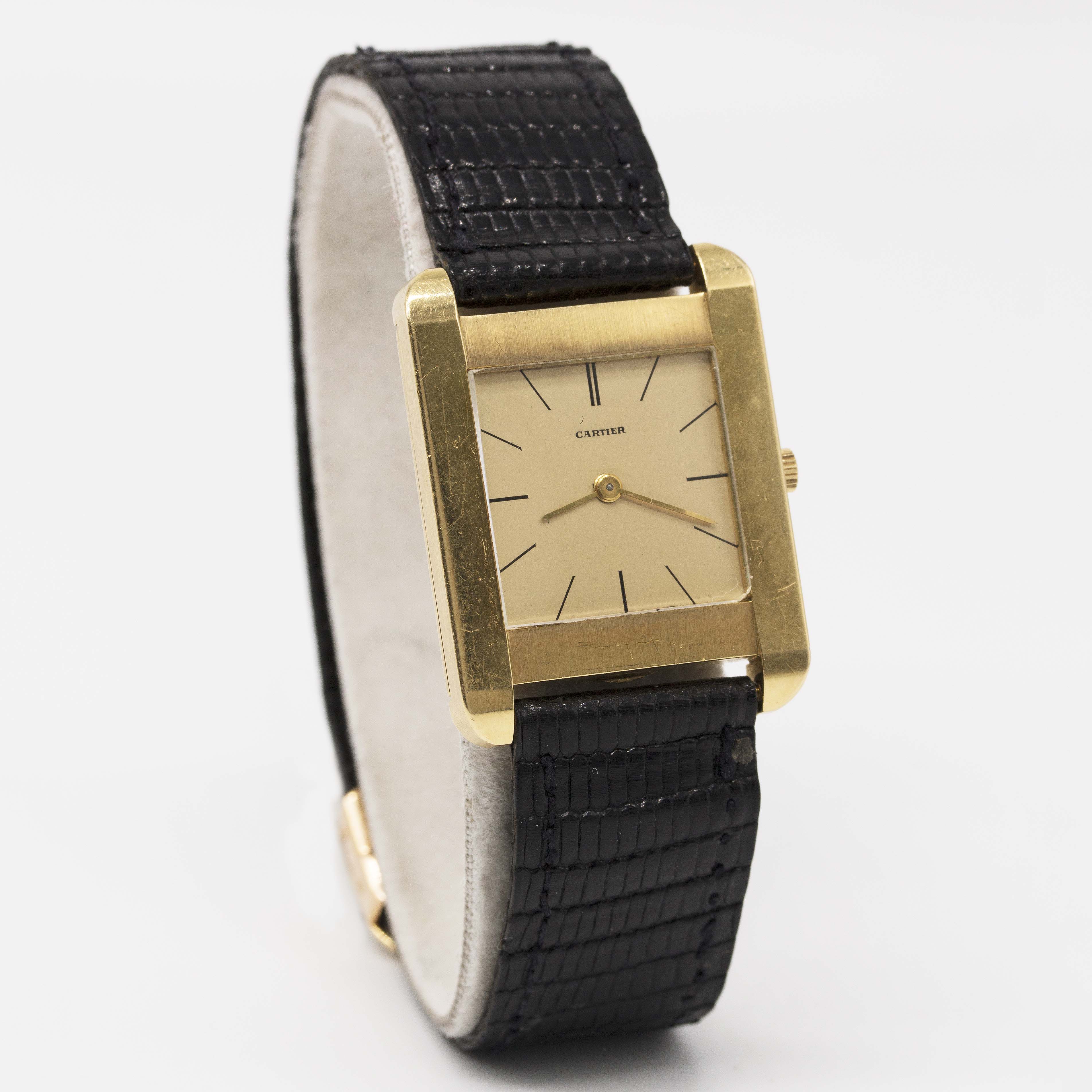 A GENTLEMAN'S 18K SOLID GOLD CARTIER WRIST WATCH CIRCA 1960s, REF. YG 9923 1 Movement: 17J, manual - Image 5 of 13