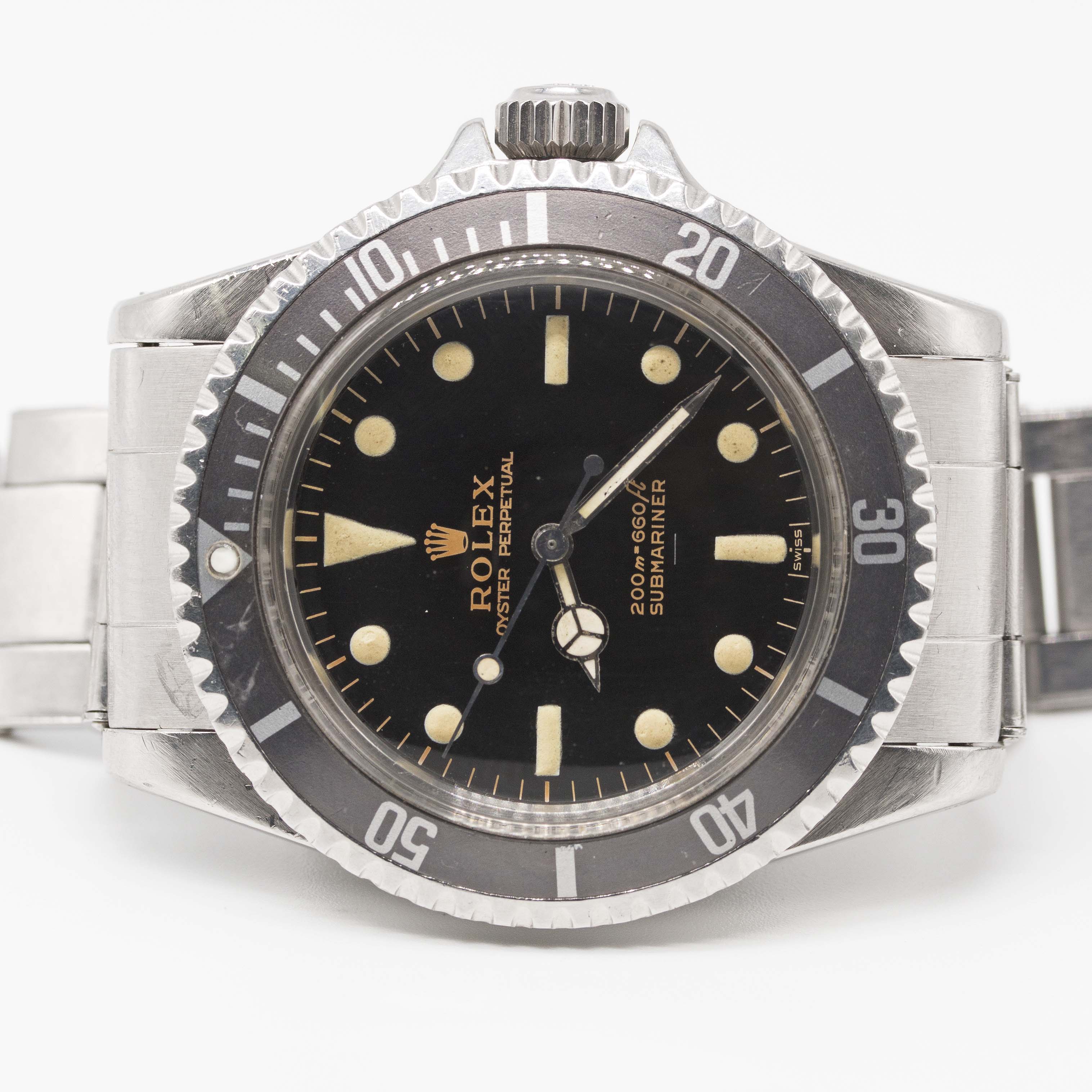 A VERY RARE GENTLEMAN'S STAINLESS STEEL ROLEX OYSTER PERPETUAL SUBMARINER BRACELET WATCH CIRCA 1964, - Image 15 of 17