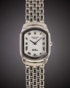 A LADIES 18K SOLID WHITE GOLD ROLEX CELLINI BRACELET WATCH CIRCA 1995, REF. 6631 WITH WHITE ROMAN