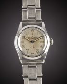 A GENTLEMAN'S STAINLESS STEEL ROLEX OYSTER SPEEDKING PRECISION BRACELET WATCH CIRCA 1940s, REF. 4220