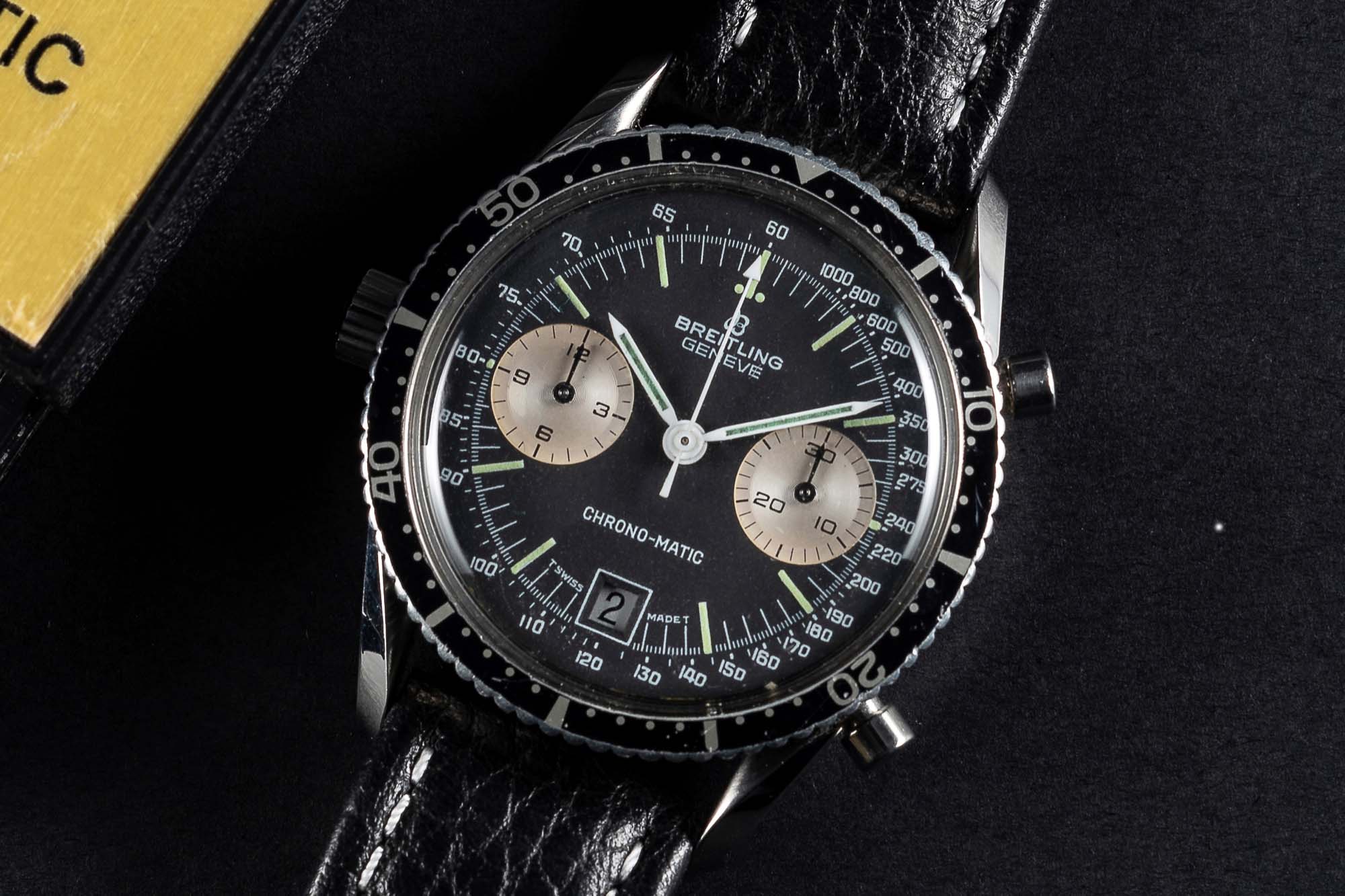 A RARE GENTLEMAN'S STAINLESS STEEL BREITLING CHRONO-MATIC CHRONOGRAPH WRIST WATCH CIRCA 1977, REF.