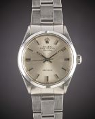 A GENTLEMAN'S STAINLESS STEEL ROLEX OYSTER PERPETUAL AIR KING PRECISION BRACELET WATCH DATED 1972,
