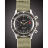 A GENTLEMAN'S STAINLESS STEEL CROTON CHRONOMASTER AVIATOR SEA DIVER CHRONOGRAPH WRIST WATCH CIRCA