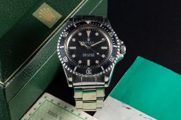 A RARE GENTLEMAN'S STAINLESS STEEL ROLEX OYSTER PERPETUAL SUBMARINER BRACELET WATCH CIRCA 1968, REF.