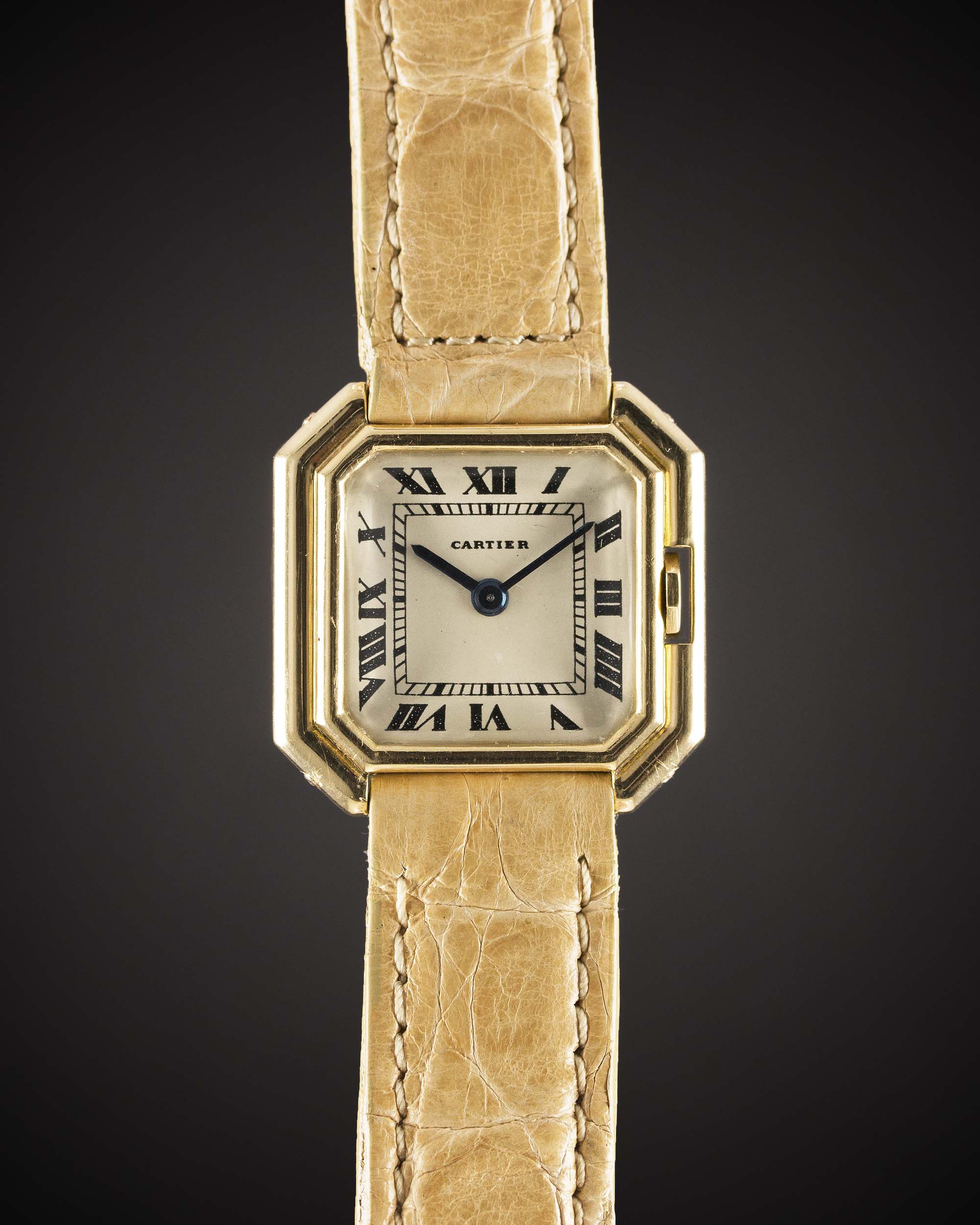 AN 18K SOLID GOLD CARTIER CEINTURE WRIST WATCH CIRCA 1960s Movement: 18J, manual wind, signed