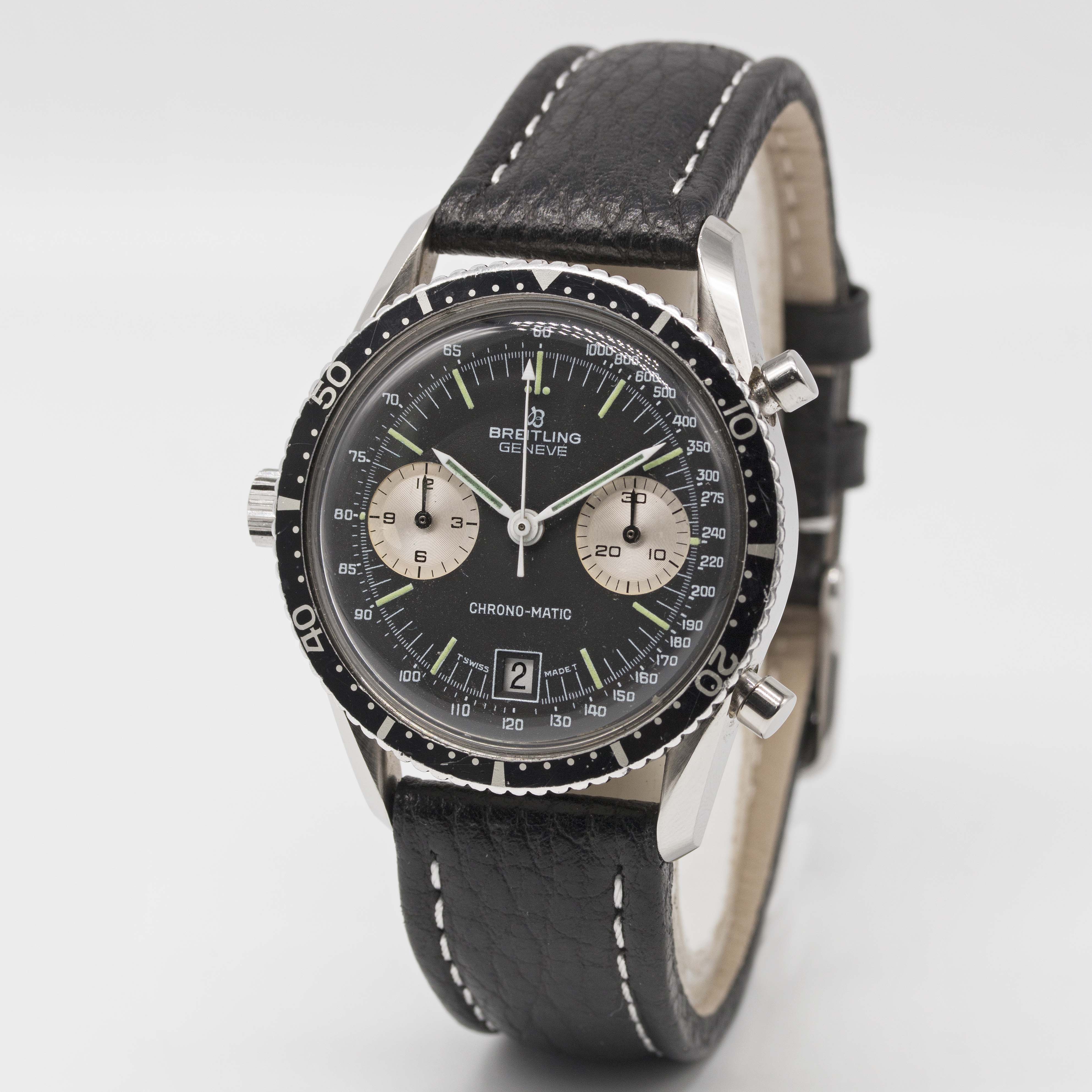 A RARE GENTLEMAN'S STAINLESS STEEL BREITLING CHRONO-MATIC CHRONOGRAPH WRIST WATCH CIRCA 1977, REF. - Image 6 of 12