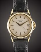 A GENTLEMAN'S 18K SOLID YELLOW GOLD PATEK PHILIPPE CALATRAVA AUTOMATIC WRIST WATCH DATED 2009,