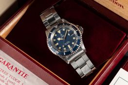 A RARE GENTLEMAN'S STAINLESS STEEL ROLEX TUDOR PRINCE OYSTERDATE "SNOWFLAKE" SUBMARINER BRACELET