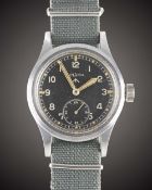 A GENTLEMAN'S BRITISH MILITARY LEMANIA W.W.W. WRIST WATCH CIRCA 1940s, PART OF THE "DIRTY DOZEN"