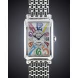 A MID SIZE STAINLESS STEEL FRANCK MULLER COLOR DREAMS BRACELET WATCH CIRCA 2000s, REF. 952 QZ COL