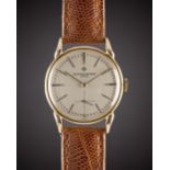 A GENTLEMAN'S 18K SOLID ROSE GOLD VACHERON & CONSTANTIN WRIST WATCH CIRCA 1950s, WITH SIGMA