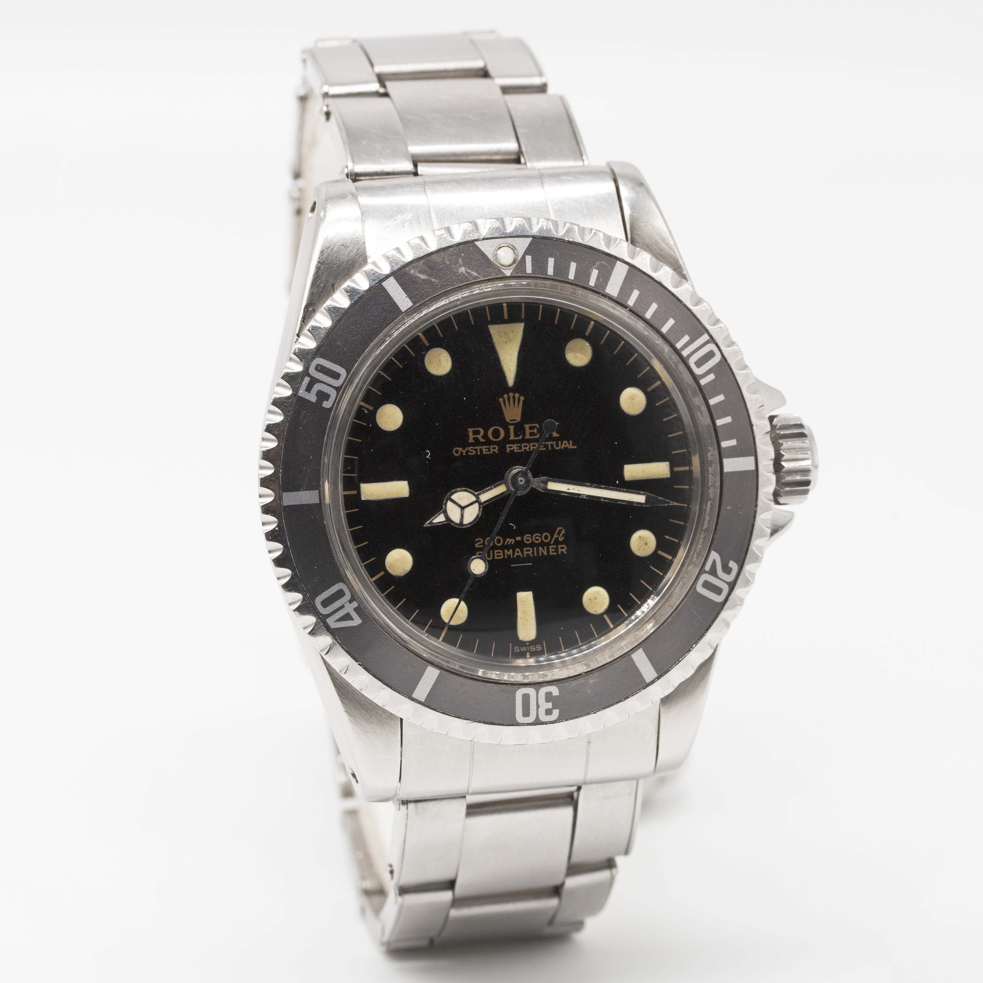 A VERY RARE GENTLEMAN'S STAINLESS STEEL ROLEX OYSTER PERPETUAL SUBMARINER BRACELET WATCH CIRCA 1964, - Image 8 of 17