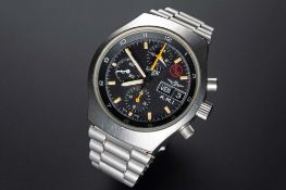 A RARE GENTLEMAN'S STAINLESS STEEL ITALIAN MILITARY AIR FORCE "AERONAUTICA MILITARE ITALIANA" (