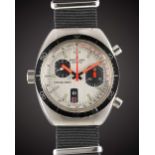 A GENTLEMAN'S STAINLESS STEEL BREITLING CHRONO-MATIC CHRONOGRAPH WRIST WATCH CIRCA 1969, REF. 2112-