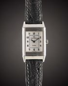 A LADIES STAINLESS STEEL JAEGER LECOULTRE REVERSO WRIST WATCH CIRCA 2000, REF. 260.8.86 Movement:
