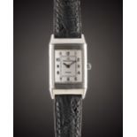 A LADIES STAINLESS STEEL JAEGER LECOULTRE REVERSO WRIST WATCH CIRCA 2000, REF. 260.8.86 Movement: