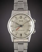 A GENTLEMAN'S STAINLESS STEEL ROLEX TUDOR ADVISOR ALARM BRACELET WATCH CIRCA 1983, REF. 10050