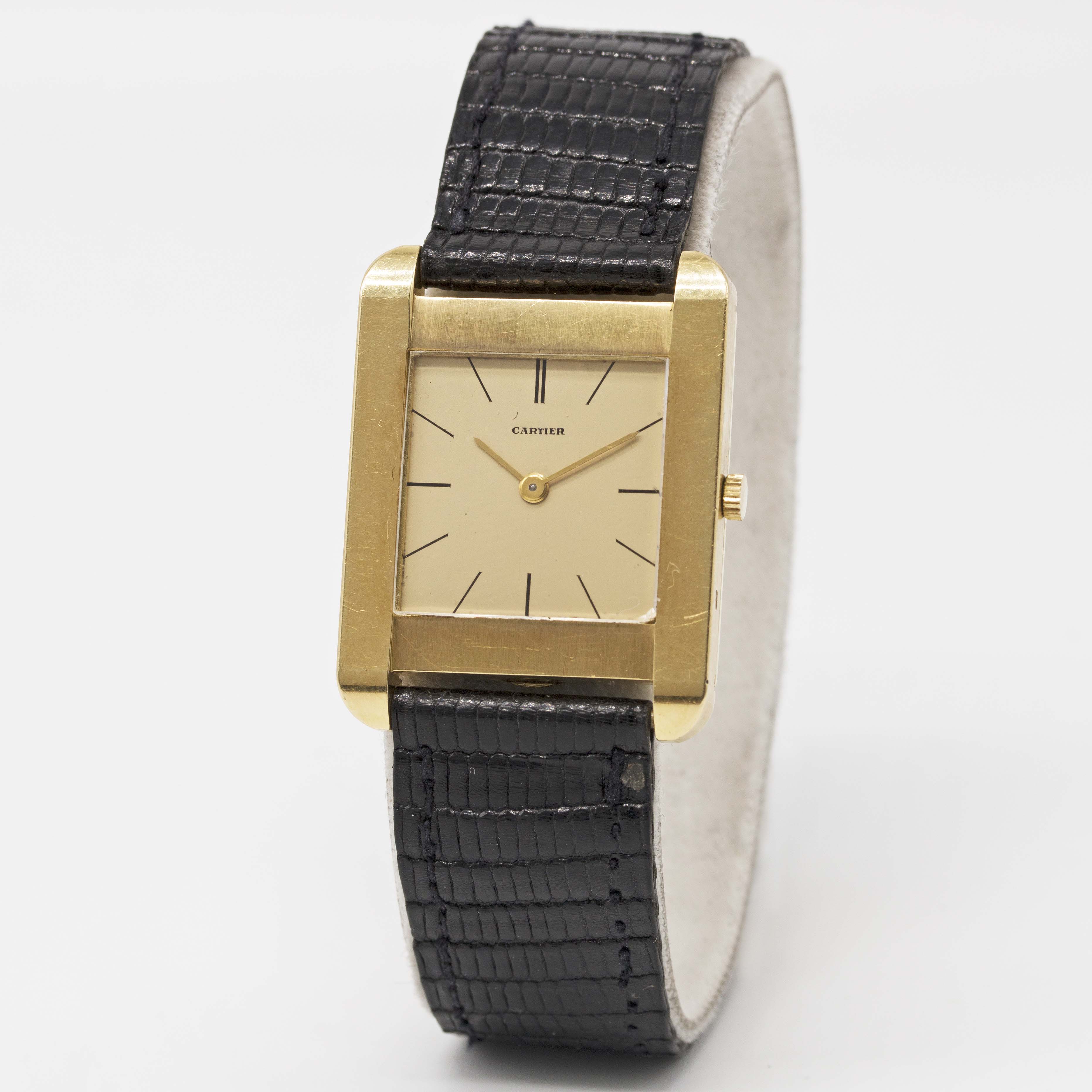 A GENTLEMAN'S 18K SOLID GOLD CARTIER WRIST WATCH CIRCA 1960s, REF. YG 9923 1 Movement: 17J, manual - Image 4 of 13