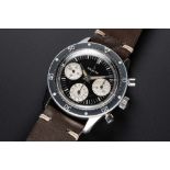 A RARE GENTLEMAN'S STAINLESS STEEL ZENITH DIVERS CHRONOGRAPH WRIST WATCH CIRCA 1969, REF. A277