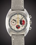 A GENTLEMAN'S STAINLESS STEEL OMEGA SEAMASTER "SOCCER TIMER' CHRONOGRAPH WRIST WATCH CIRCA 1970,