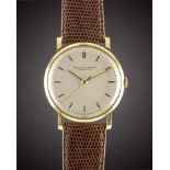 A GENTLEMAN'S 18K SOLID GOLD IWC WRIST WATCH CIRCA 1960s, REF. R 1205  Movement: Manual wind, cal.