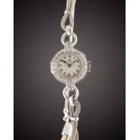 A LADIES DIAMOND ROLEX COCKTAIL WATCH CIRCA 1930s Movement: 17J, manual wind 'Patented